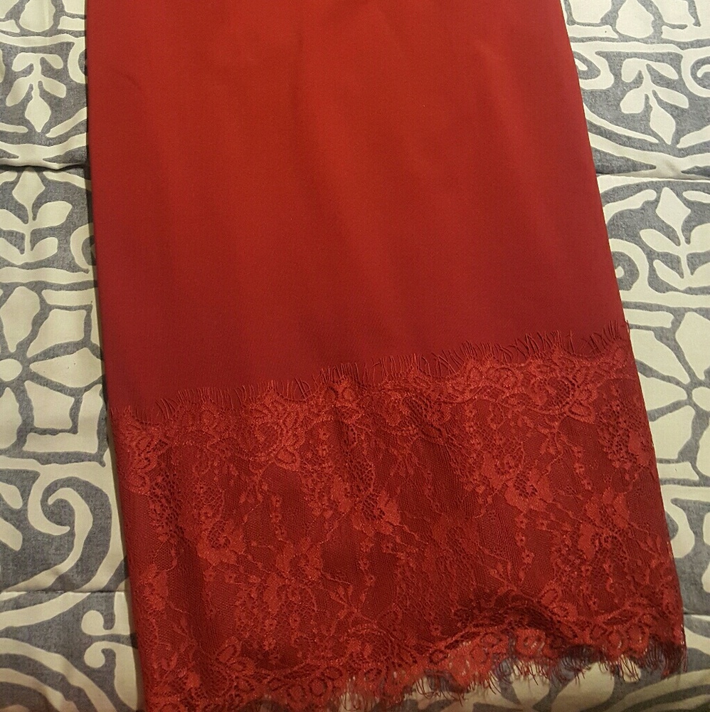 Sexy red bodycon lace dress - Picture 2 of 2